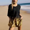 thumbnail image 4 of WILLBEST Fall Clothes Women Women Gradient Print Short Sleeve Jumpsuit Short Loose Backless Jumpsuits Rompers Jogging Homme, 4 of 6