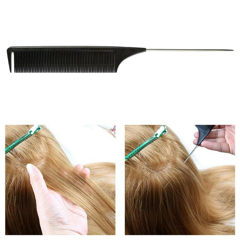 1pc Weaving Comb Dyeing Hair Comb Weaving Sectioning Foiling Comb Rat Tail  Styling Hair Dyeing Combs For Foiling Balayage Hair Coloring