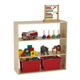 thumbnail image 5 of ECR4Kids Birch 3-Shelf Open Storage Cabinet, Wood Classroom & Home Storage Solution for Kids, 36" H, 5 of 5