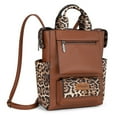 thumbnail image 5 of Wrangler Women Backpack Purse Convertible Backpack Vegan Leather Ladies Anti Theft Backpack with Adjustable Strap, Leopard, 5 of 7