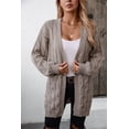 thumbnail image 2 of KOITHOT Womens Open Front Cardigan Fashion Button Down Cable Knit Casual Outwear Coats, 2 of 8