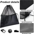 thumbnail image 4 of Polyester String Bags Multi-use Gym Drawstring bag Mesh Carry bag Rectangle Black 348x333x2mm, 4 of 4