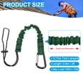 thumbnail image 2 of Retractable Tool Lanyard with Single Aluminum Buckle and Adjustable Loop End, Safety Fall Protection Tools Leash Dark Green 2ft, 2 of 6