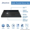 thumbnail image 2 of SlimLine 34 Inch D x 48 Inch W x 2-3/4 Inch H Left Drain Double Threshold Shower Base in Black, 2 of 5