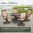 thumbnail image 4 of Hanover Manor 5-Piece Adult Modern PVC Aluminum Round Patio Dining Set Cast Sling, 4 of 15