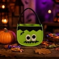 thumbnail image 2 of Felt Frankenstein Monster Halloween Treat Carry Bag Gothic Spooky Candy Storage Tote, Seasonal Tabletop Candy Station Decor for Halloween Party Entryway Displays, 2 of 6