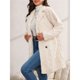 thumbnail image 5 of Abrigo de Felpa para Mujer, Cómodo, Informal, Cálido, con Cuello de Traje, Cruzado, Medio. Albaricoque XXL, 5 of 9