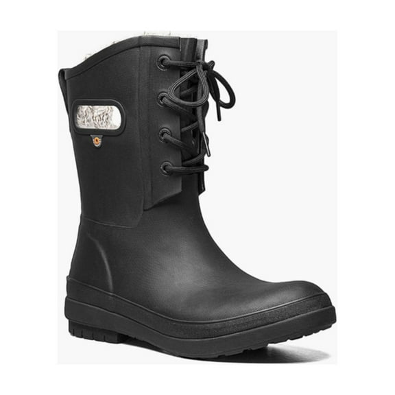 BOGS Women's Amanda II Lace Waterproof Lace Up Rain Boots Black - 72704-001