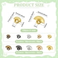 thumbnail image 2 of 100PCS Mini Domed Mushroom Alloy Buttons 5 Colors 4x3.5mm/6x4.5mm Micro Alloy Sewing Dome Buttons with 1 Hole Small Half Round Shank Blazer Buttons for DIY Craft Sewing Small Clothing for DIY, 2 of 9