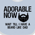 thumbnail image 4 of Inktastic Adorable Now...wait Till I Have a Beard Like Dad Boys Baby Bib, 4 of 4
