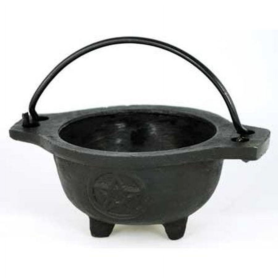 Bruntmor 10 Quarts Black Pre-Seasoned Cauldron Cast Iron Pot