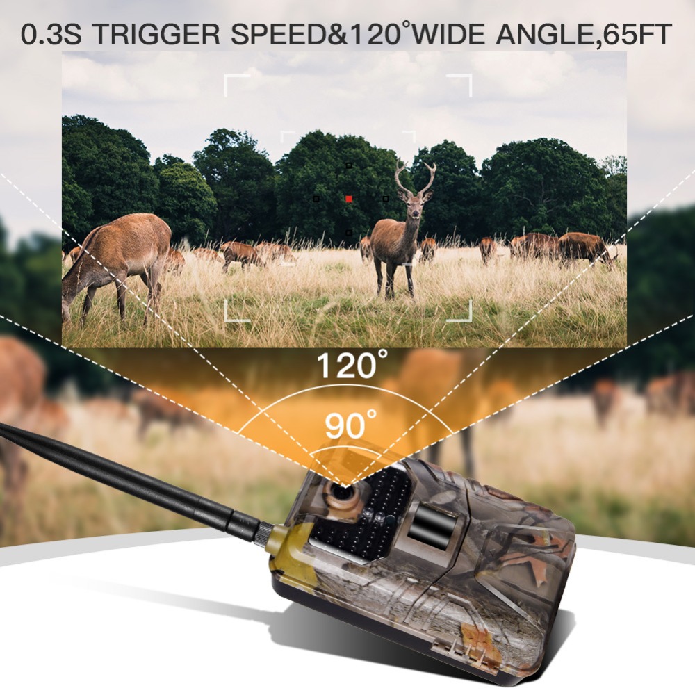 SuntekCam 4G Cellular Trail Camera - 36MP 4K Wildlife Hunting Cameras With Night Vision APP Control
