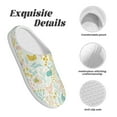thumbnail image 5 of Daiia Funny Chicken Print Women’s Fuzzy Slippers Memory Foam Lightweight House Shoes Cozy Loafer Flannel House Shoes-39/40, 5 of 7