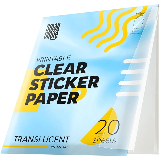 Papel adhesivo transparente SMALL SMILE 20 hojas 21,5 x 27,9 cm