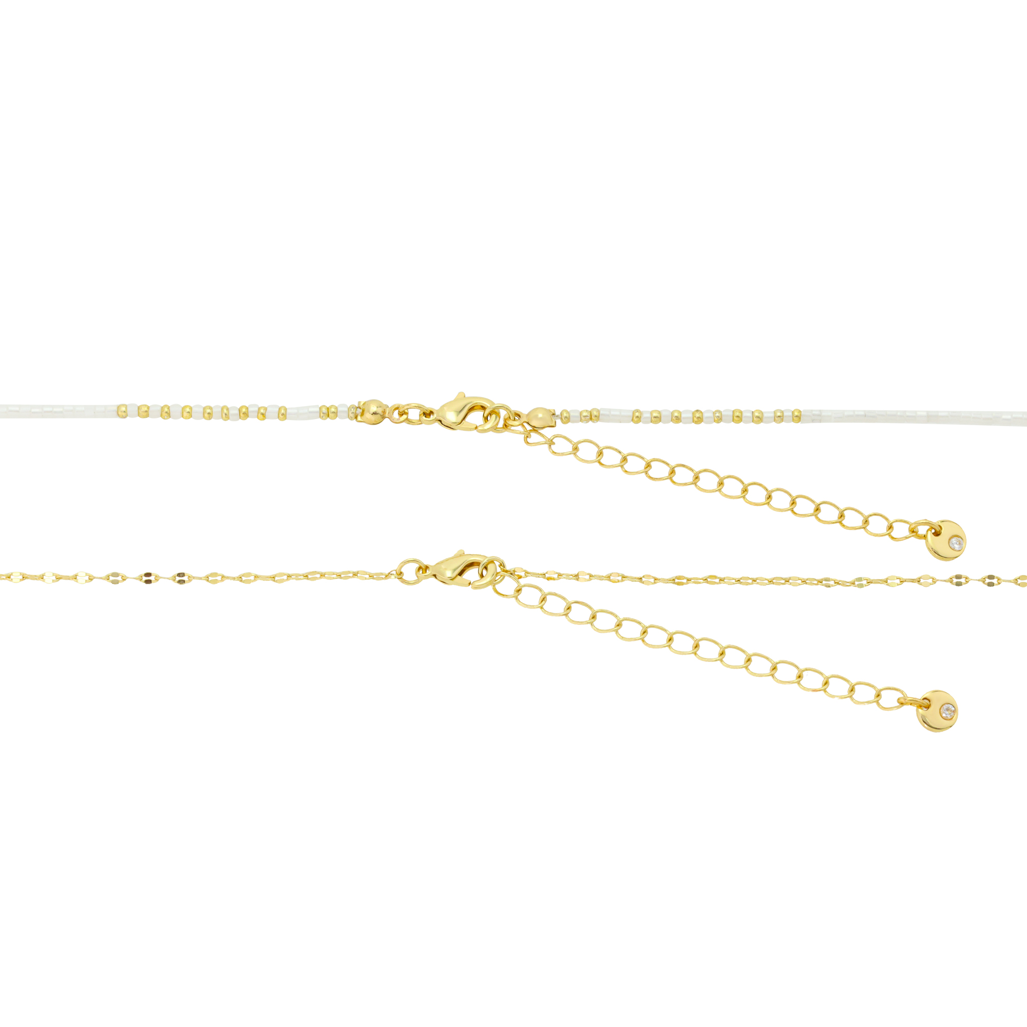 Believe by Brilliance Women's 14Kt Gold Flash Plated Mother of Pearl Clover Pendant Layered Necklace Set