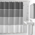 thumbnail image 4 of Grey Stripe Fabric Shower Curtain Ombre Grey Stripes Washable Shower Curtains for Bathroom, Waterproof Bath Curtain with Hooks Home Decor 72x72in, 4 of 8