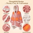 thumbnail image 2 of GARVEE 50“ x 60” Wearable Electric Wrap Blanket with Hood & Pockets, Flannel Sherpa, 2 of 10