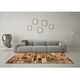 thumbnail image 3 of Ahgly Company Indoor Rectangle Patchwork Brown Transitional Area Rugs, 5' x 7', 3 of 4