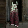 thumbnail image 2 of WTOBBY Women's Vintage Casual Jumpsuit with Halloween Blood Print Design, Loose Fit and Shoulder Strap in Cotton Linen Blend for Unique Retro Style,MulticolorM, 2 of 5