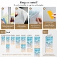 thumbnail image 6 of Teal Blue Water Ripple Window Privacy Film Ocean Beach Summer Coastal Scenery Decorative Glass Window Film UV Blocking Static Cling Non-Adhesive Sticker Covering for Home Door 17.7 x 39.3 inches, 6 of 7