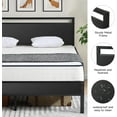 thumbnail image 4 of Z-HOM King Size Metal Platform Bed Frame with Wooden Headboard and Footboard,Black, 4 of 7