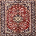 thumbnail image 1 of Ahgly Company Indoor Square Traditional Saffron Red Medallion Area Rugs, 6' Square, 1 of 6