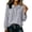 Gray, variant on cocolona Womens Linen Peter Pan Collar Tops Dressy Casual Long Sleeve Button Solid Color Shirts