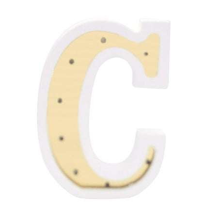 

LED Letter Lights Light Up White Plastic Letters Standing Hanging N~&