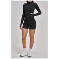 thumbnail image 2 of Top-kevin Womens Workout Sets Two Piece Long Sleeve Jacket Matching High Waist Shorts Sets Fall Winter Gym Work Out Clothes, 2 of 16