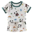 thumbnail image 1 of Ramiter Garçons Filles Ensemble de Pyjama Printemps Été Imprimé Mignon Col Rond T-Shirts Manches Courtes Shorts Taille Élastique Pyjamas d'Été pour 18-24 Mois 2t 3t 4t 5t 6t Pyjamas et Ensemble de Tenue Quotidienne AG,5-6 Ans, 1 of 4