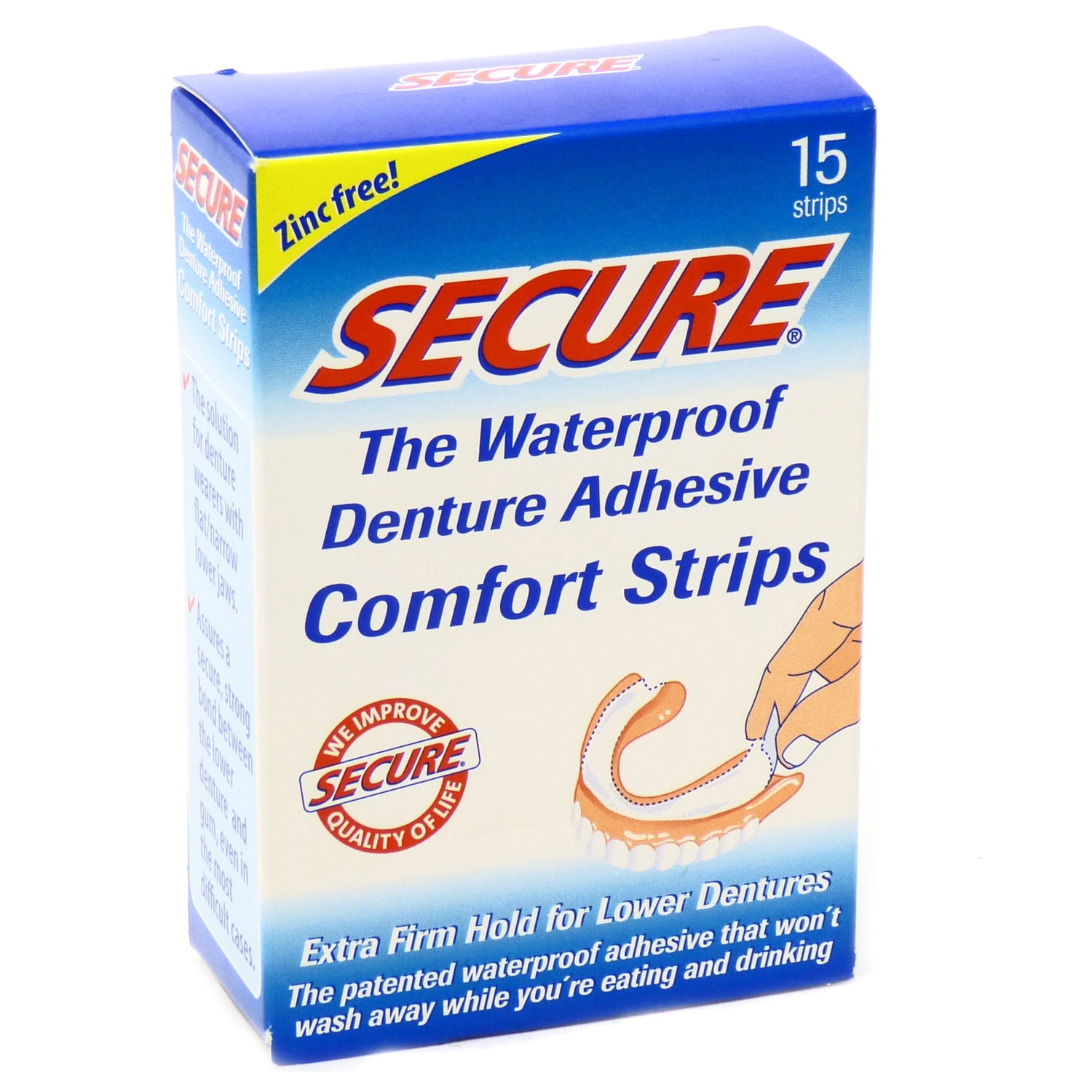 Bioforce/A.Vogel Secure Denture Adhesive Comfort Strips 15 Ct