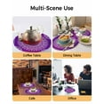 thumbnail image 6 of Round Placemats Set of 4 Purple Boho Place Mats Washable Woven Placemat Gorgeous Bohemian Flower Circle Braided Table Mat for Kitchen Dining Table Party Home Decor 15 Inch, 6 of 8
