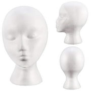 Styrofoam Foam Mannequin Wig Head Display Hat Cap Holder White Female Model