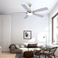 thumbnail image 5 of BayDay 52 Inch Modern Ceiling Fan with LED Lights & Remote Control, Quiet Reversible Motor, 6 Speeds, Dual Finish Wooden Blades, Black Ceiling Fan for Bedroom, Living Room, Patio, Indoor/Outdoor Use, 5 of 20