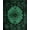 Green, Pattern 1, variant on ODIKA 4'x6' Green Black Vintage Ornamental Cottagecore Washable Area Rug Distressed Floral Scroll Center Emblem Witchy Moody Layout for Home Office, Under Desk, Non-Slip Chair-Friendly, Flatwoven