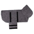 thumbnail image 1 of Toalla de baño para perros, cómoda, de secado súper rápido, duradera, ajustable y absorbente. Gris L, 1 of 3