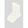 thumbnail image 2 of FASHION JUNKY White Valentines Heart Pattern Crew Socks (White, ONESIZE, Cotton), 2 of 6