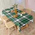 Green Tablecloth Pattern Green and White Checkered Pattern Waterproof Tablecloth, Rectangular ...