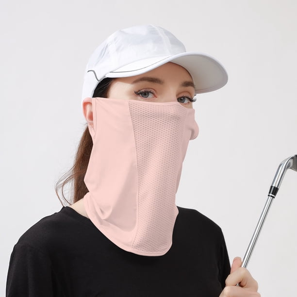 Mascarilla de ciclismo para mujer, con orejas colgantes, transpirable, de seda helada, para exteriores