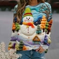 thumbnail image 1 of DPTALR Femmes Pull Col Rond Manches Longues Noël Imprimé Chemisiers Sweat-Shirt Tops, 1 of 5