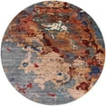 thumbnail image 1 of Ahgly Company Machine Washable Indoor Round Industrial Modern Chestnut Brown Area Rugs, 3' Round, 1 of 7