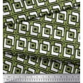 thumbnail image 2 of Soimoi Cotton Poplin Fabric Square & Floral Block Decor Fabric Printed Yard 42 Inch Wide, 2 of 2