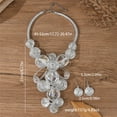 thumbnail image 2 of Wedding Bride Statement Aluminum Wire Necklace Earring Set For Women Tribal Fashion Costume Jewelry Earring Sets Unique Colorful Big Rhinestone Crystal Pendent Collar Choker Bib Handmad, 2 of 3