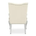 thumbnail image 6 of Hollywood Swank Tufted Leather Desk Chair - Creamy Pearl, 6 of 14