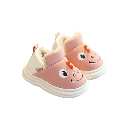 

Gomelly Unisex-Child Fuzzy Slippers Fluffy Plush Slipper Cartoon Home Shoes Breathable Warm Casual Shoe House Indoor Pink 7C