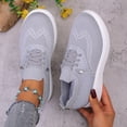 thumbnail image 6 of Barefoot Shoes Womens Lightweight Slip On Walking Shoes Breathable Zero Drop Sneakers for Outdoor Casual Tennis Fashion Gray 38, 6 of 8