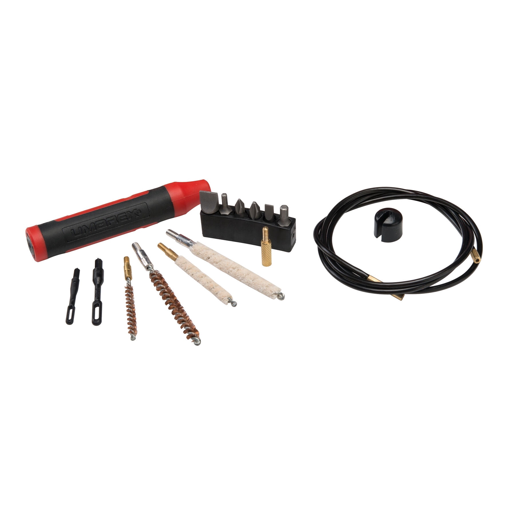 Umarex 40-Piece Air Gun Cleaning Kit for .177 and .22 Caliber, Steel, Nylon, and Cotton Materials with Carry Case
