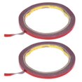 thumbnail image 1 of 2X Ruban Adhésif Permanent Double Face Super Adhésif pour Véhicule Voiture, Rouge 6MM x, 2 x Ruban Double Face, Rouge, 1 of 4