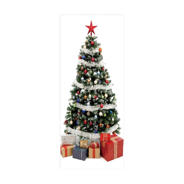 Juego de 2 piezas de pegatinas decorativas de árbol de Navidad 3D YONGSHENG