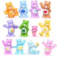 thumbnail image 1 of 12pcs Colorful Animal Bear Character Toy Plastic Miniature Toy Set Cake Toppers Car Decorations, 1 of 5